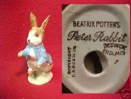 Beatrix Potter Peter Rabbit Backstamp